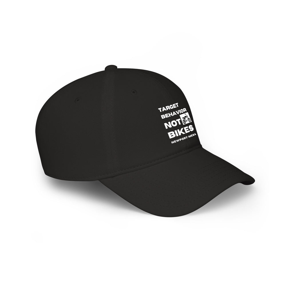 Black Baseball Cap: Target Behavior Not Bikes